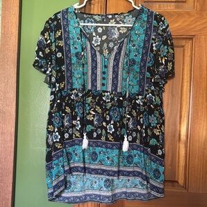 Floral Bohemian Women Top